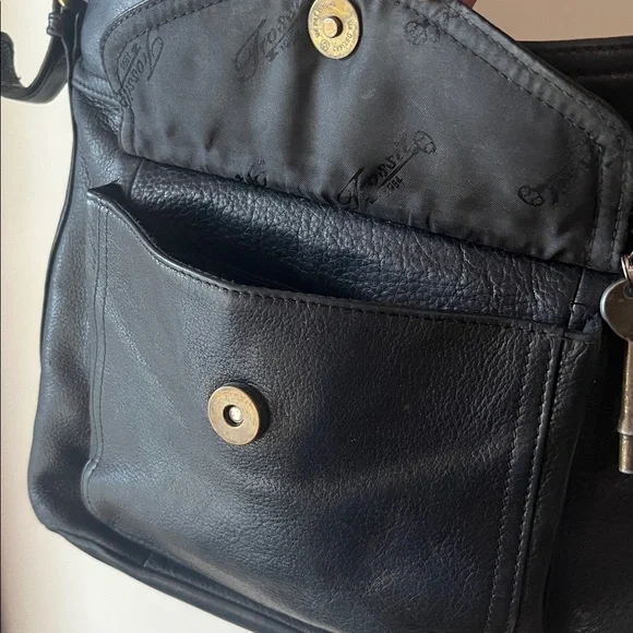 Vintage Fossil 75082 Magnetic Front Flap Pocket Leather Crossbody *broken zipper - Picture 15 of 16